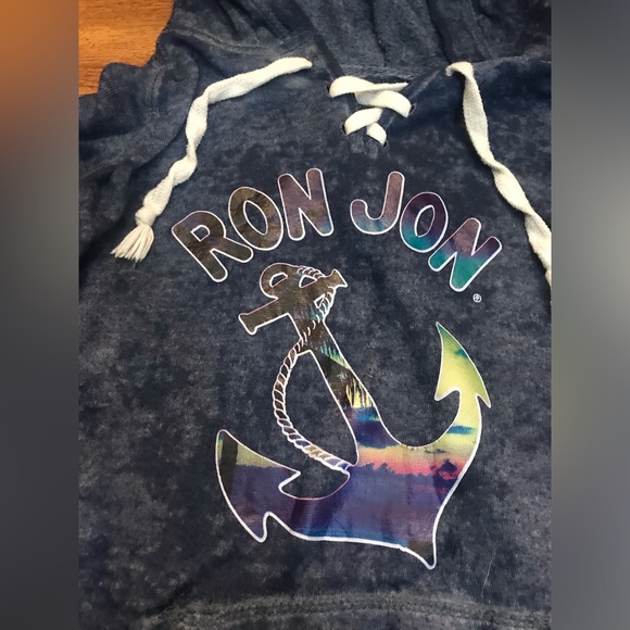 2)Ron Jon Hooded long sleeve shirts Size juniors Med - Picture 5 of 8